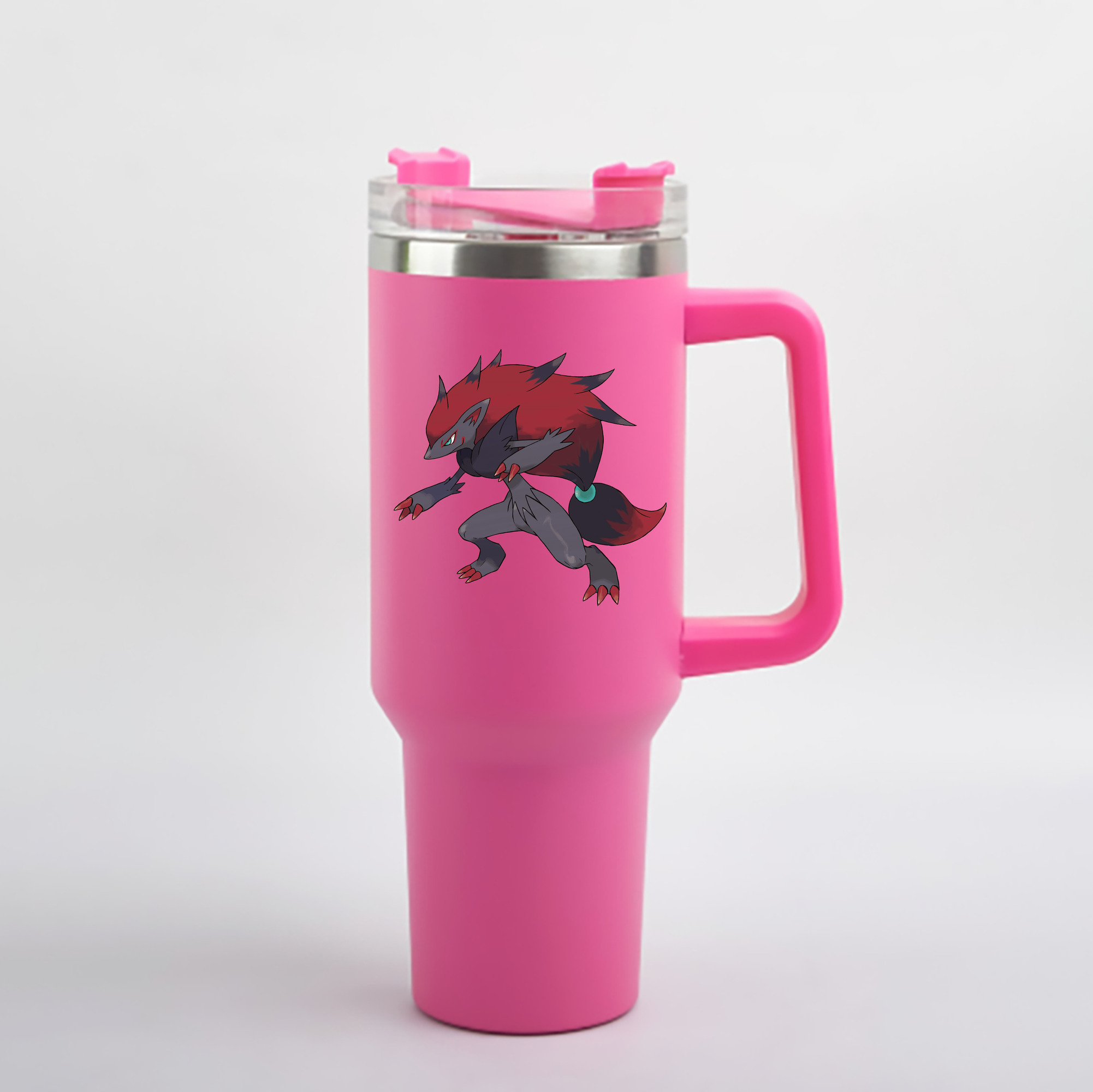 （画像用） ポケットモンスター Pokémon 1200mL車用タンブラー - クリスタルステッカー（プラスチックストロー付き）